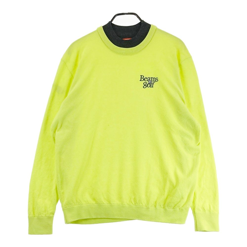 サイズ：XL BEAMS GOLF ビームスゴルフ 2024年モデル ハイネック 長袖ニットセーター イエロー系 [240101715794] ゴルフウェア メンズ ストスト