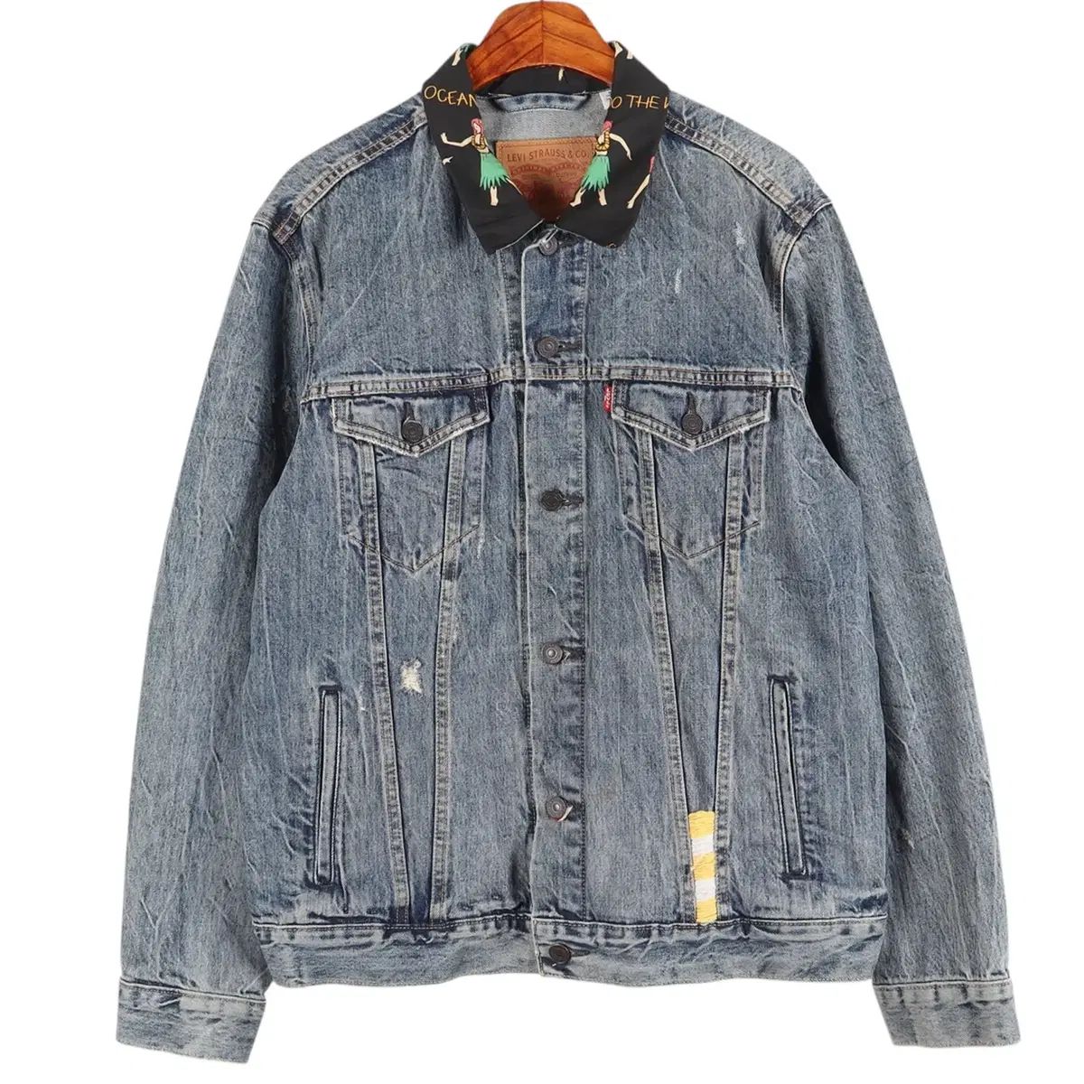 リーバイス LEVIS ハワイアン カラ デニム ジャケット L / k5340-激安品