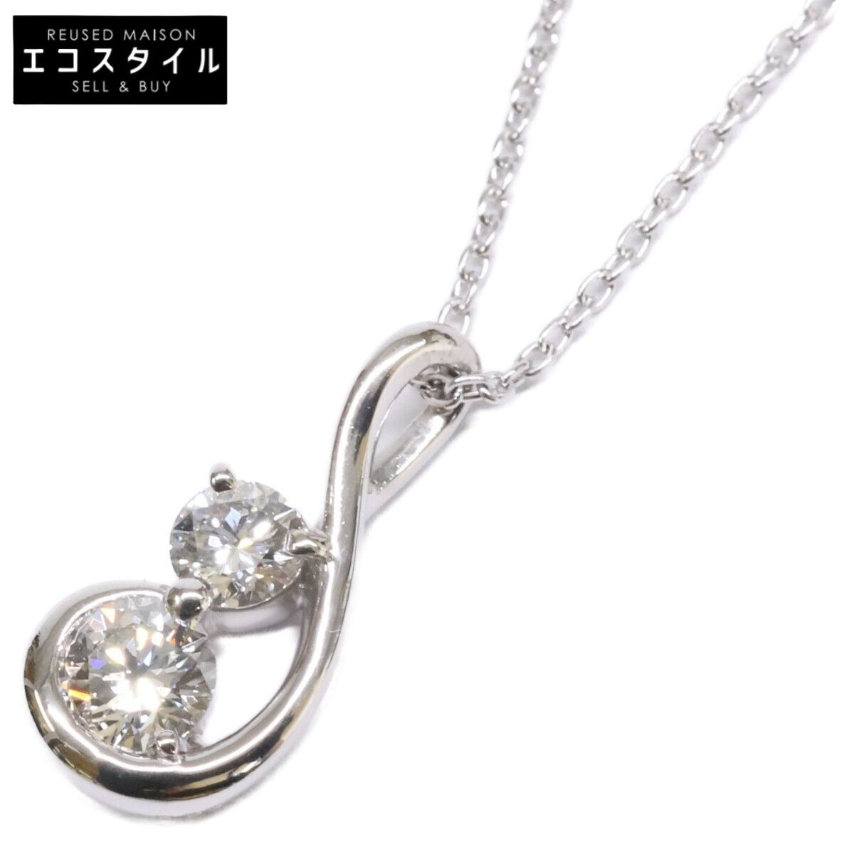 FOREVERMARK　フォーエバーマーク　仕上げ済み Pt900 x Pt850 Two D collection V2 ダイヤモンド 0.23ct/0.14ct