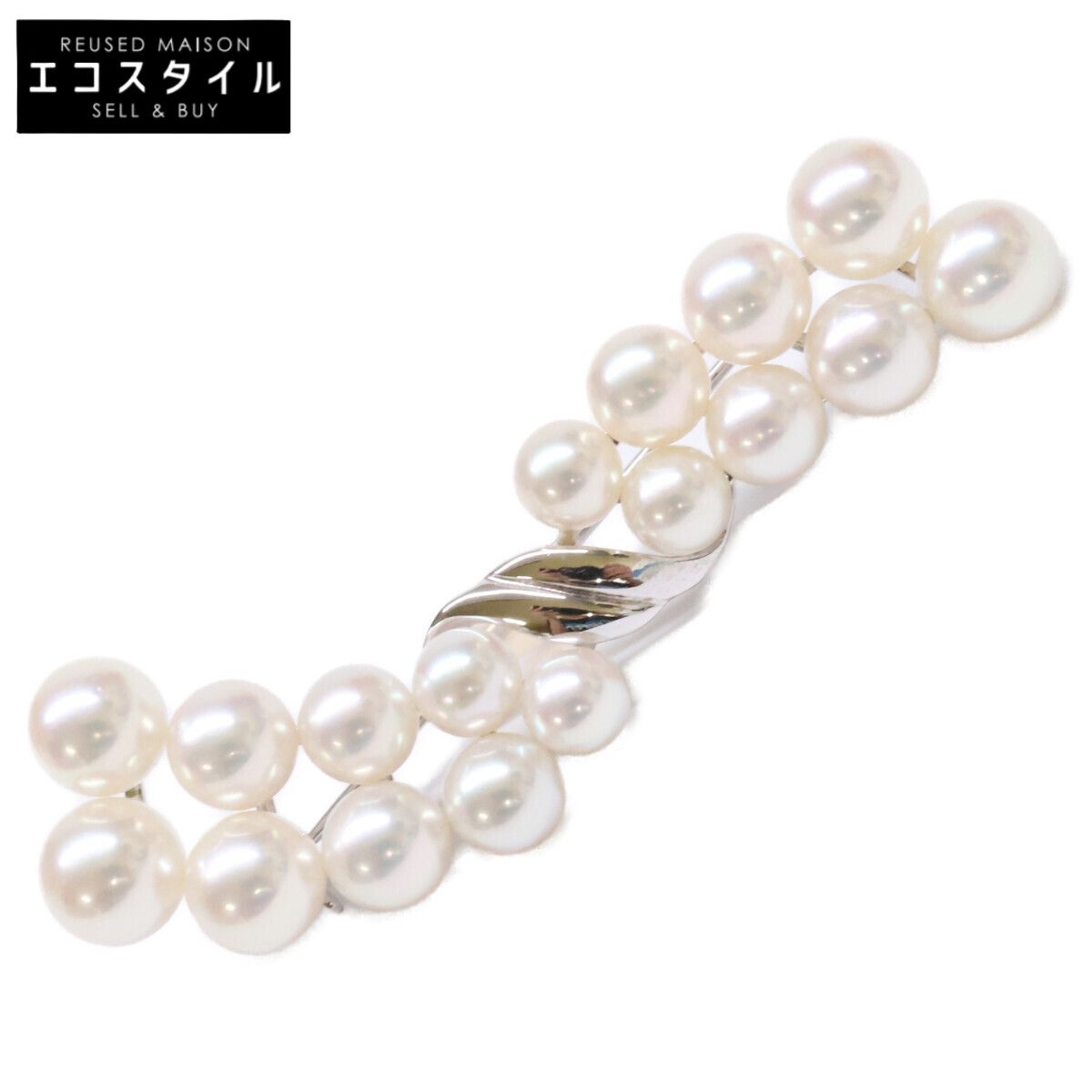 mikimoto　ミキモト　美品 K18WG 5-7mmパール