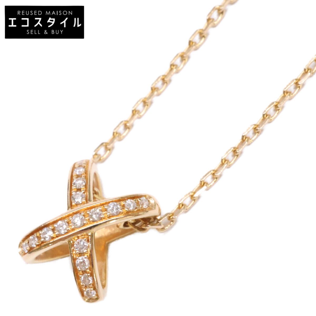 CHAUMET　ショーメ　美品 082216 750PG ジュ ドゥ リアン ダイヤモンド