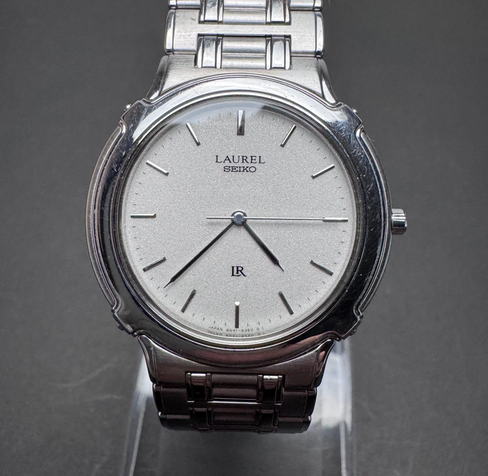 稼働品 SEIKO セイコー LAUREL ローレル 8N41-6240 メンズ腕時計 QZ クオーツ クォーツ ホワイト文字盤