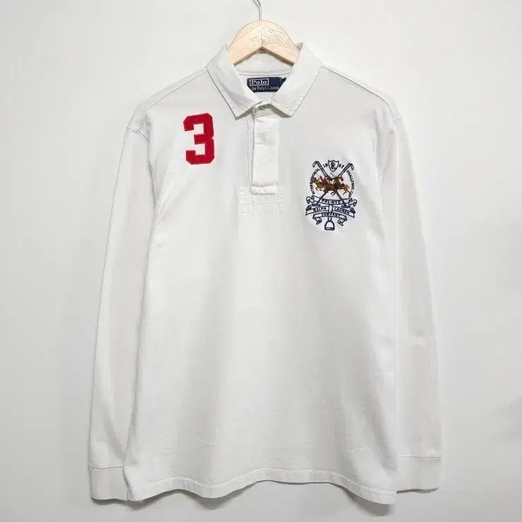105 POLO ポロ マルチポニー ラグビー カラーTシャツ 白 1990年代 オールドヴィンテージ