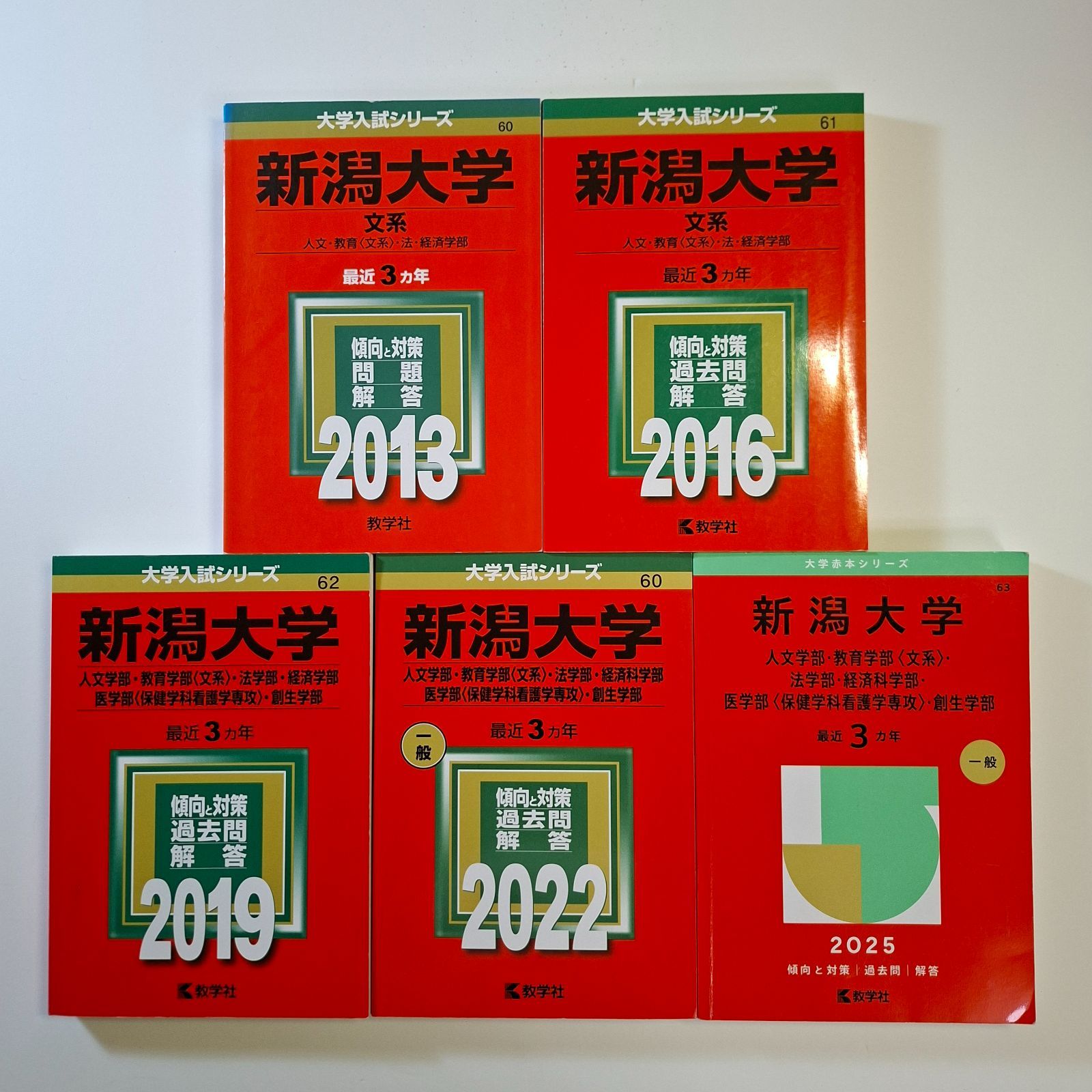 【83】【５冊】新潟大学　文系　人文学部ほか　書込みなし　2013 2016 2019 2022 2025　教学社　赤本