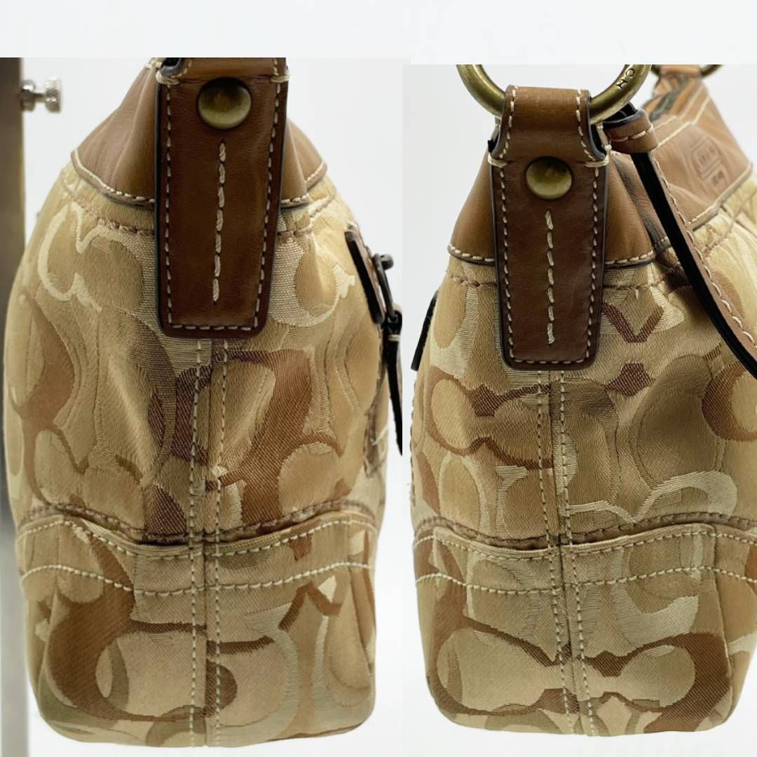 コーチ COACH ショルダーバッグ シグネチャー ベージュ ブラウン