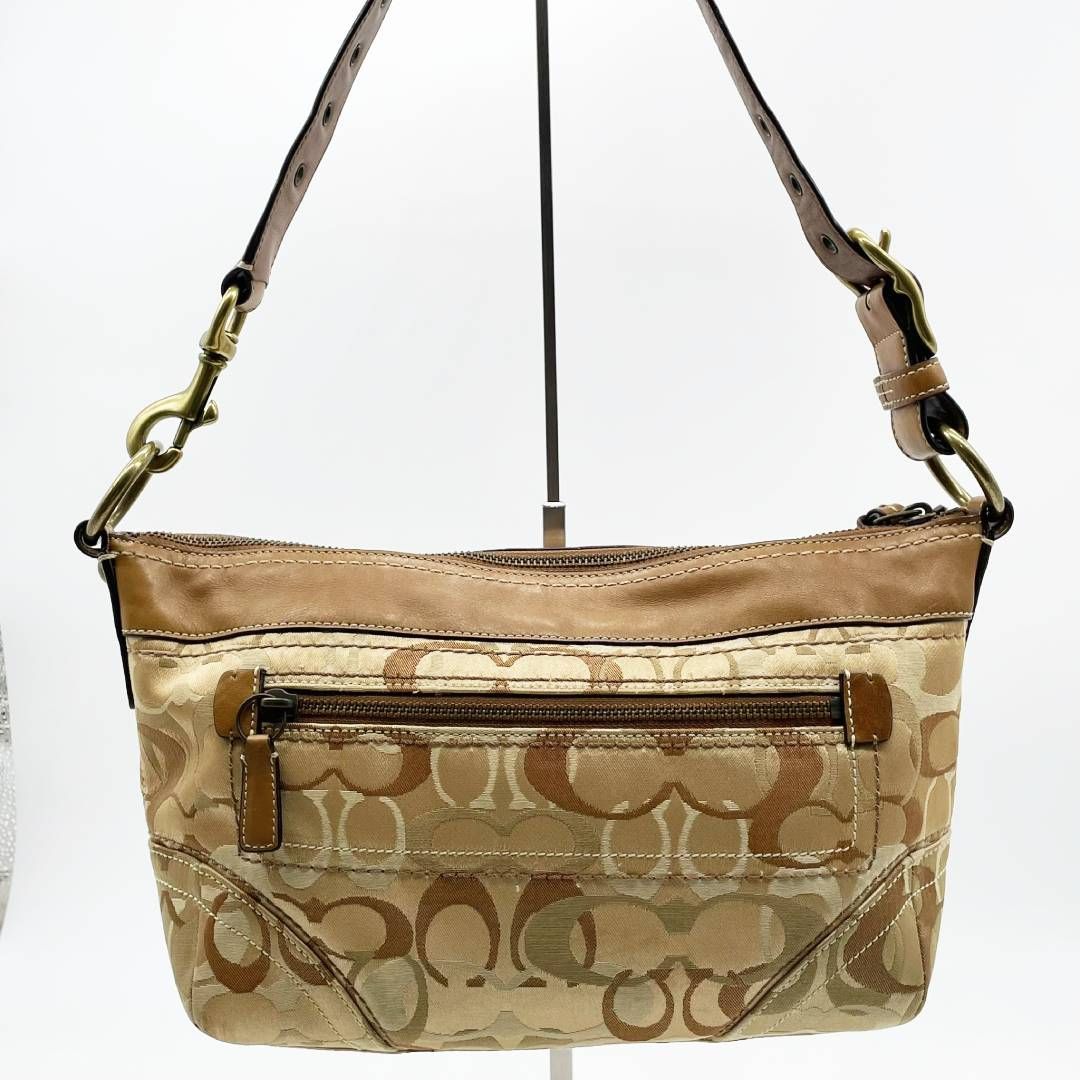 コーチ COACH ショルダーバッグ シグネチャー ベージュ ブラウン