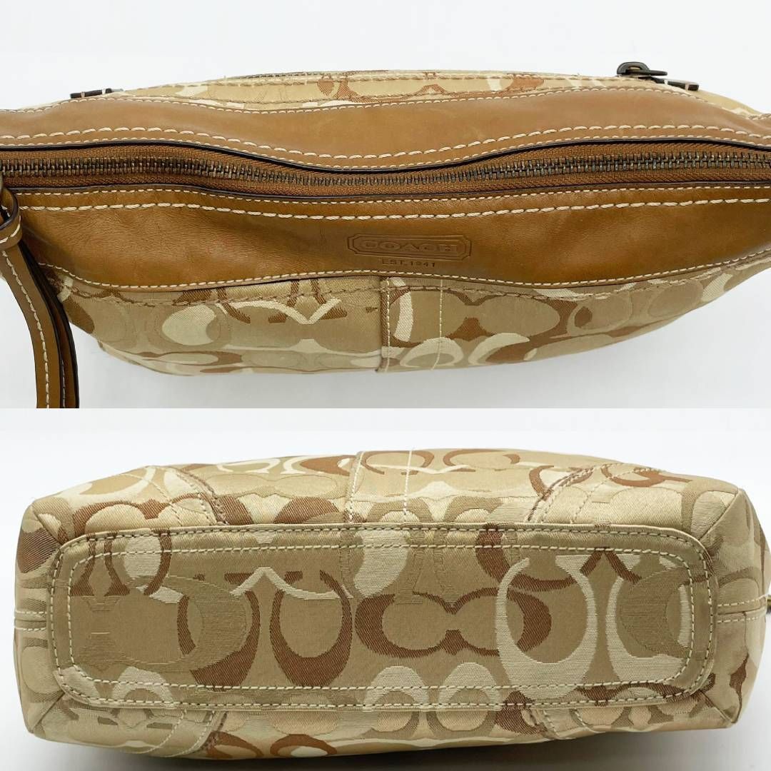 コーチ COACH ショルダーバッグ シグネチャー ベージュ ブラウン