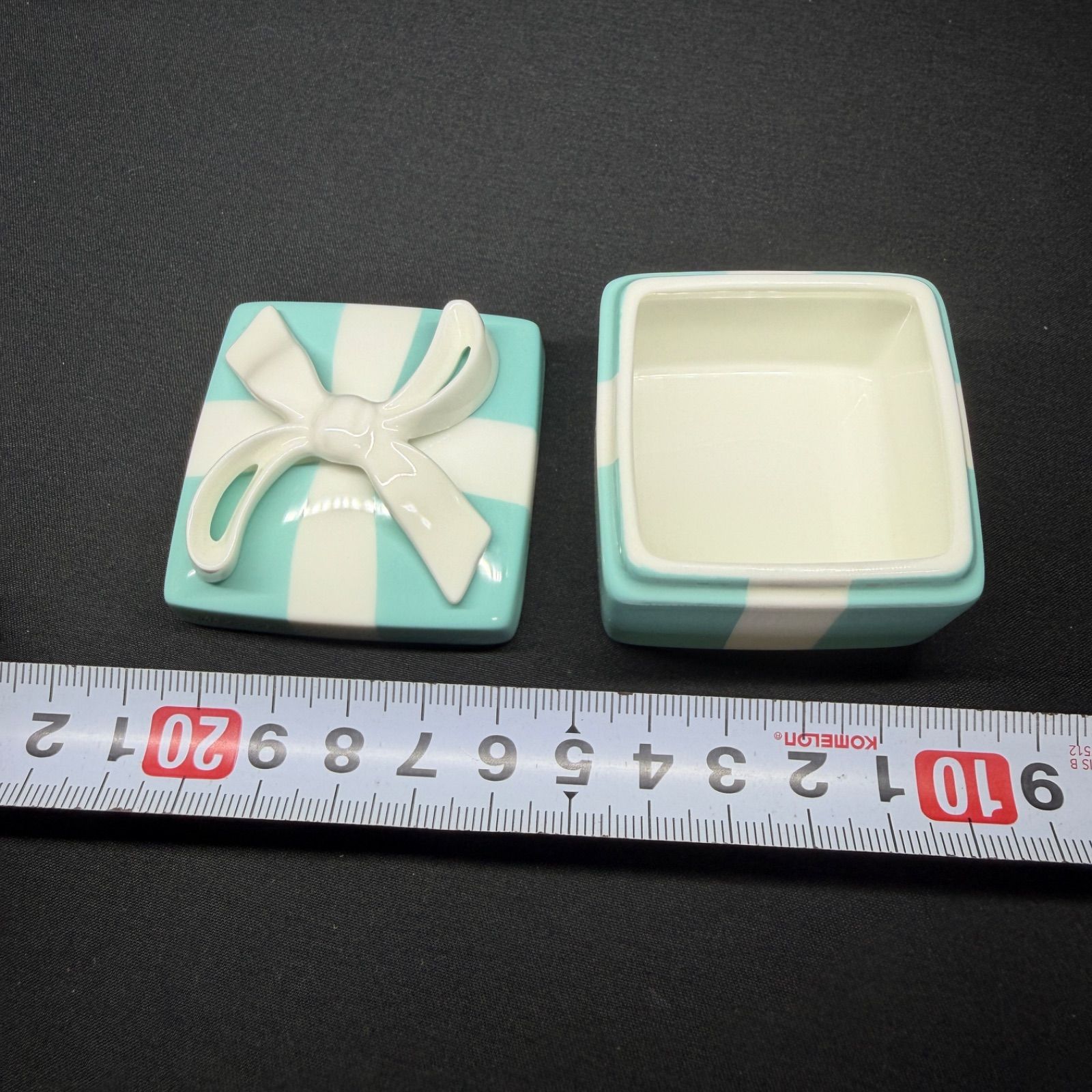 小物入れ ティファニー ブルーリボン 陶器 & TIFFANY ブルー