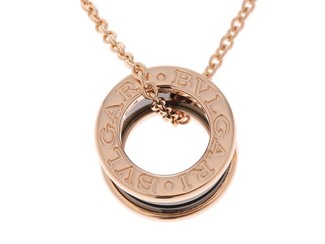BVLGARI ブルガリ ジュエリー B-zero1ネックレス　K18PG/K18ピンクゴールド　セラミック　11.8g 貴金属･宝石 346083 レディース【中古】【472】