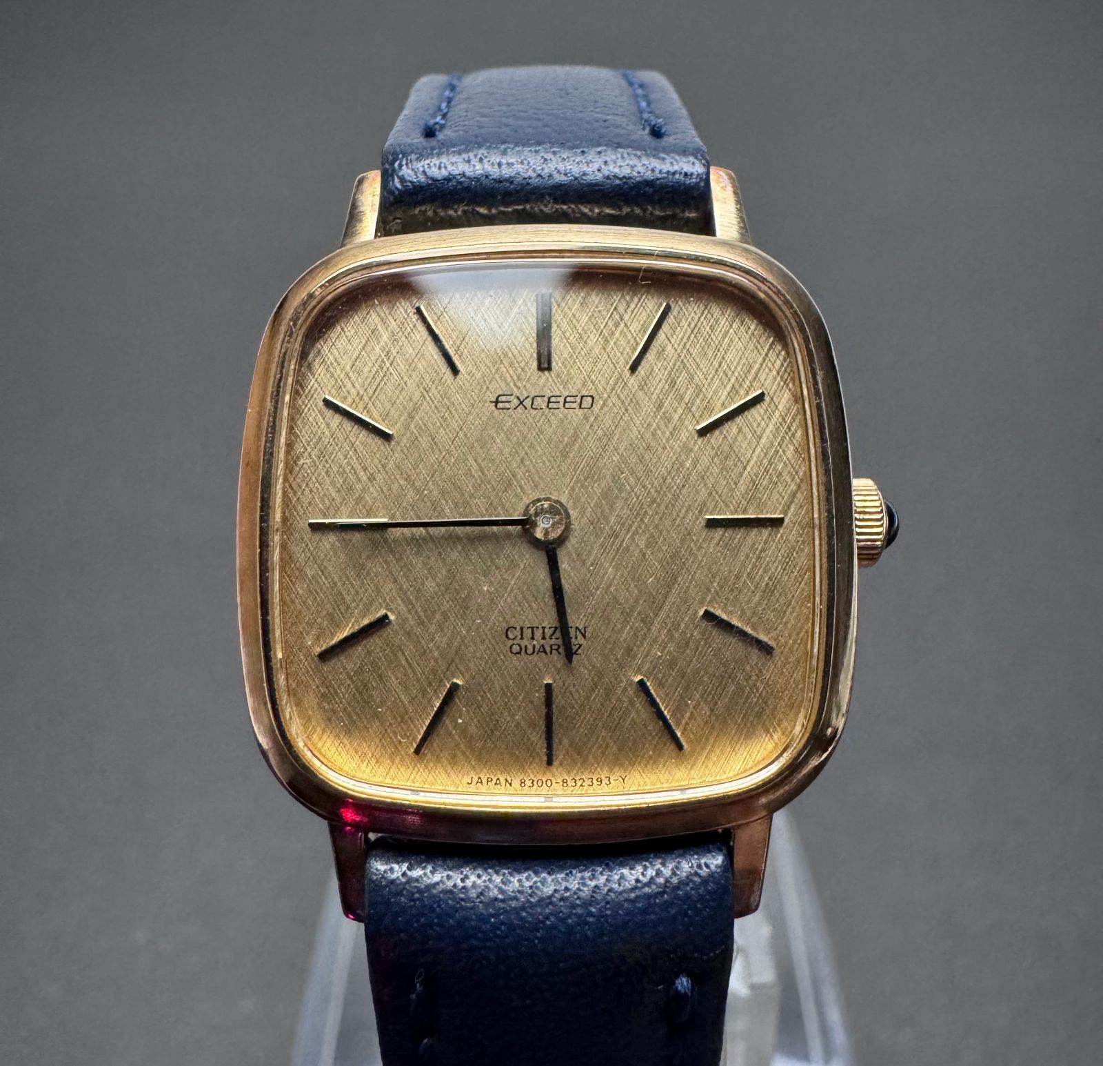 稼働品 シチズン エクシード 4-831721Y 18K GP QZ ゴールド文字盤 レディース腕時計