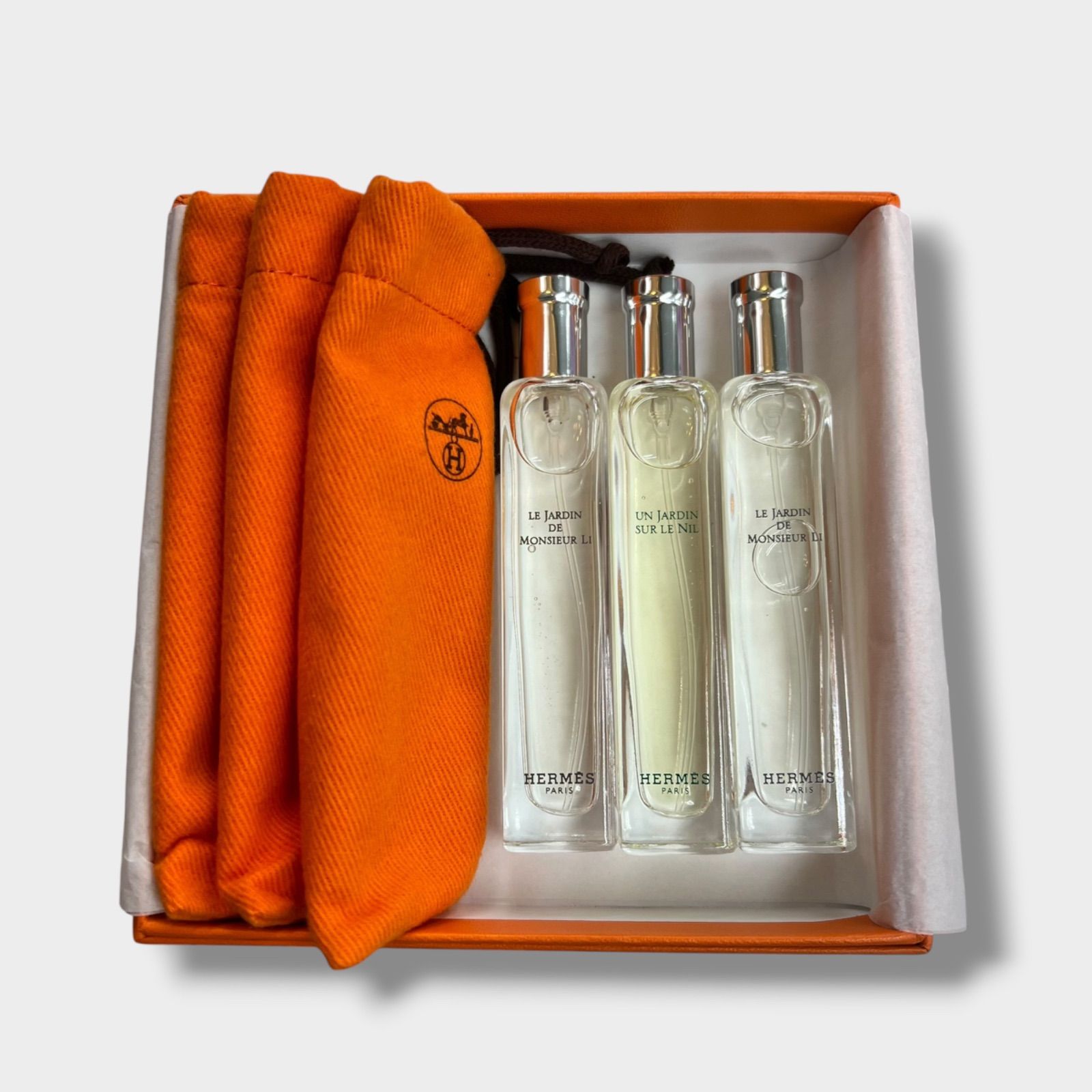 【未使用品】HERMES 庭シリーズ 15ml×3本 ミニ香水セット ナイルの庭 モンスーンの庭 地中海の庭