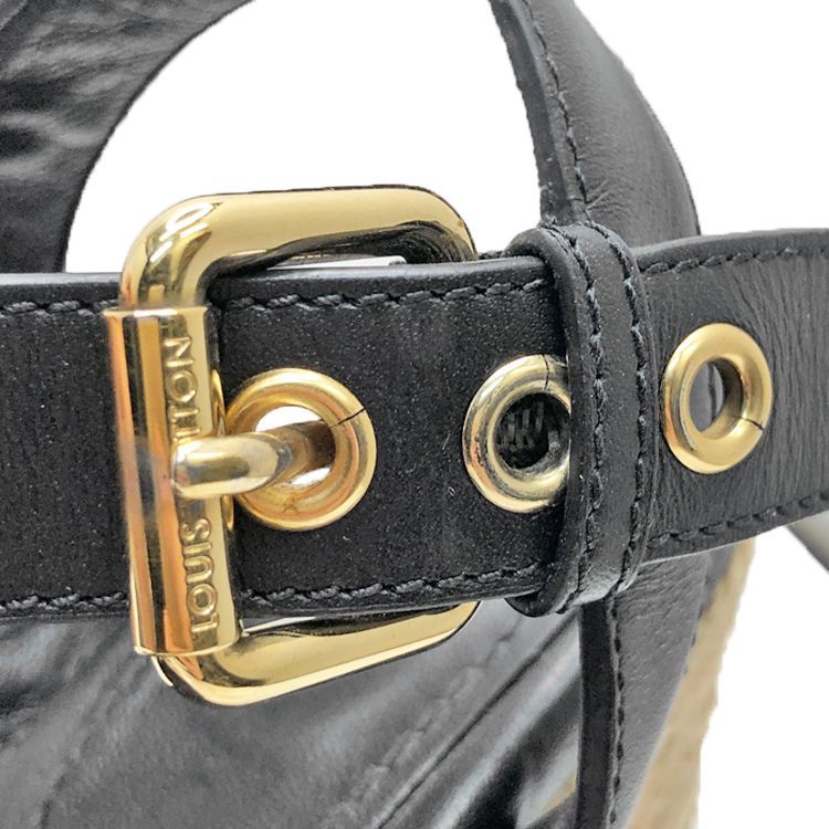 ルイヴィトン ミュール スタッズ ゴールド金具 37 LOUIS VUITTON ルイヴィトン LV スターボードライン ウェッジソール