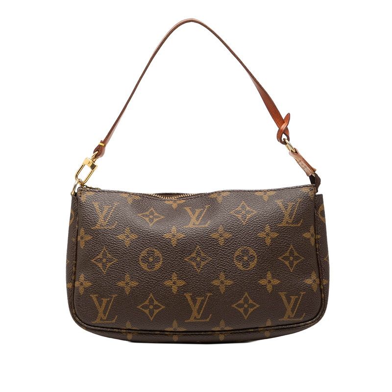ルイ ヴィトン モノグラム ポシェット アクセソワール ハンドバッグ M51980 ブラウン PVC レザー レディース LOUIS VUITTON【254-74822】