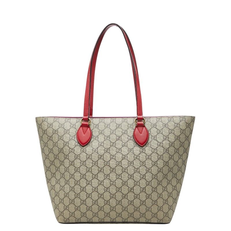 グッチ GGスプリーム トートバッグ 415721 ベージュ レッド ピンク PVC レザー レディース GUCCI【1-0275441】 47,880円
