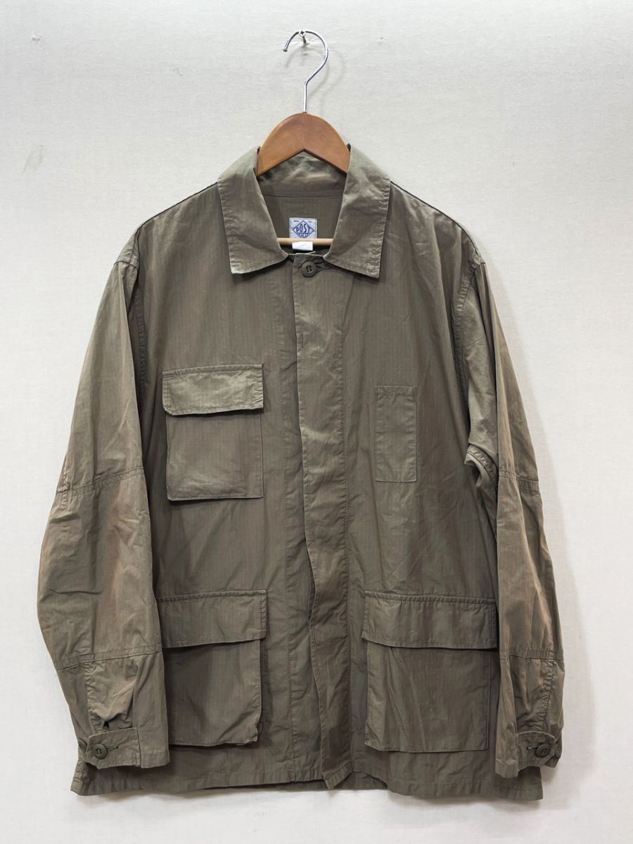 POST O'ALLS ポストオーバーオールズ 1123-CRI BDU-R cotton ripstop indigo カバーオール ジャケット sizeM/カーキ ■■◎メンズ