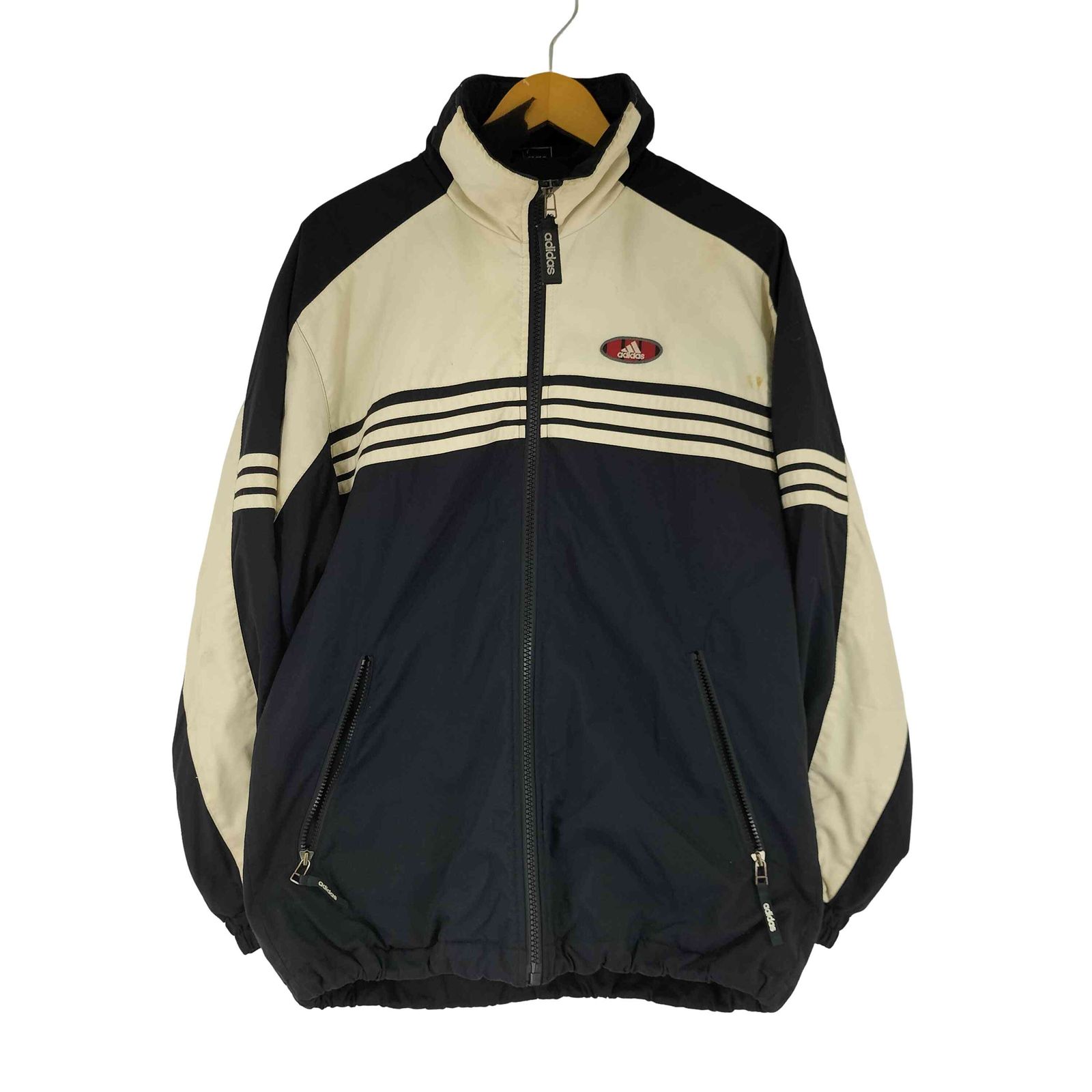アディダス adidas 90S ロゴパッチ 中綿ジャケット メンズ JPN：L 