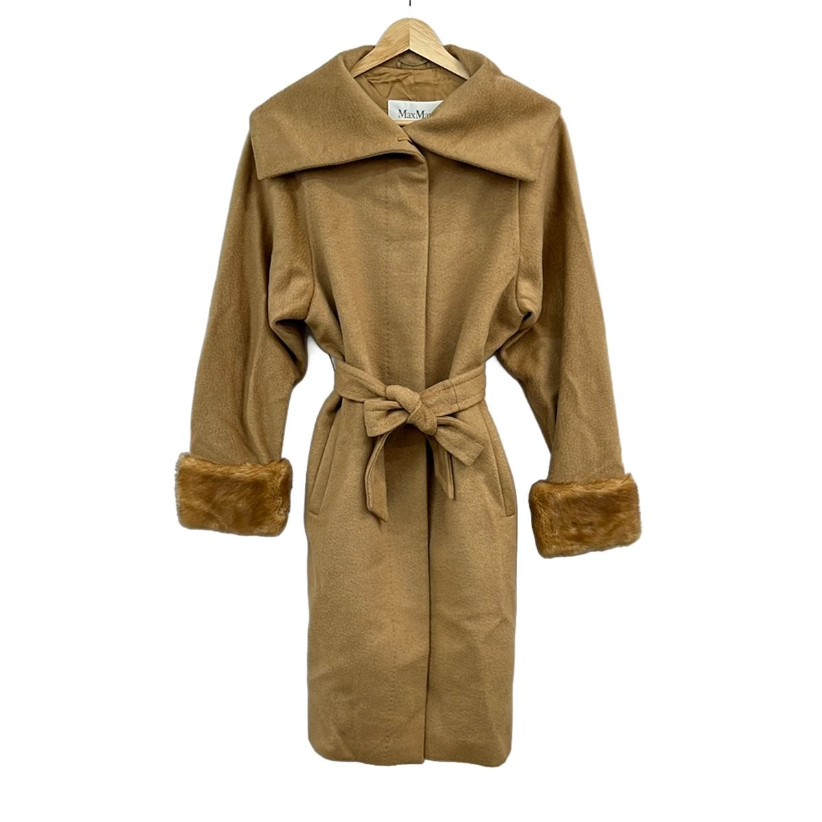 Max Mara(マックスマーラ) コート サイズJ 36 レディース美品 - ライトブラウン 長袖/キャメル/ミンク/秋/冬