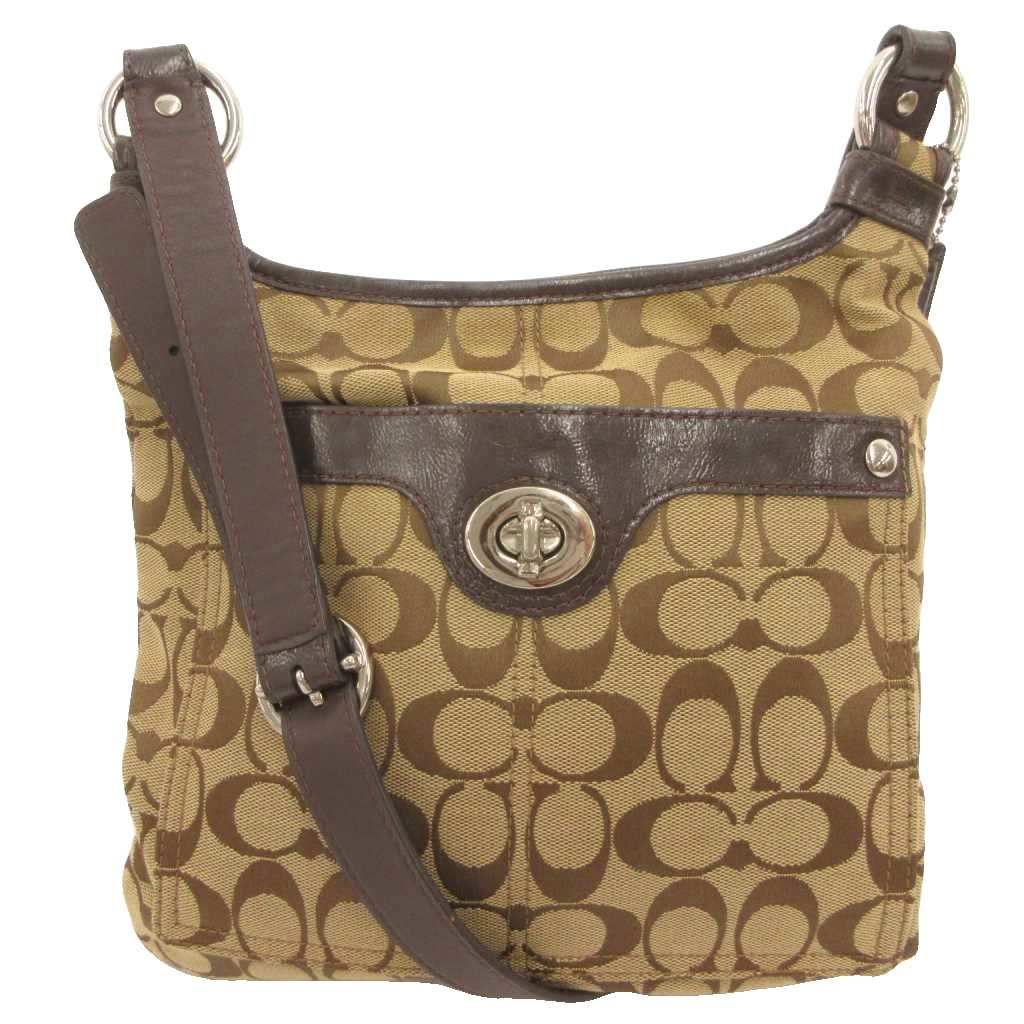 コーチ COACH ショルダーバッグ クロスボディ 斜め掛け 肩掛け ベージュ エナメルレザー 皮革 キャンバス地 シグネチャー柄 16536SKHMA /SD ■GY11