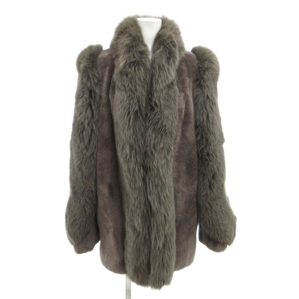 Scuby Furs ファーコート フォックス ラビット 茶 ブラウン ■GY18 /TQ