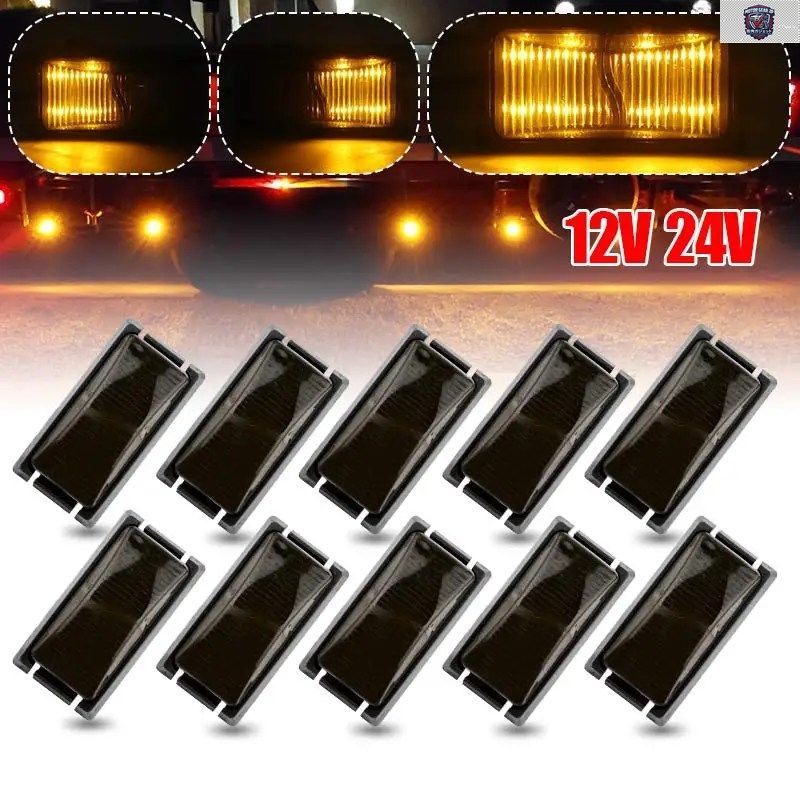 トラック用スモークサイドマーカーライト 12V 24V LEDクリアランスライト リアブレーキランプ トレーラー バン バス トラック 乗用車用外部