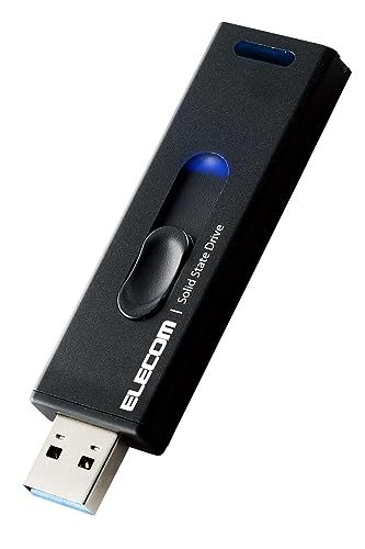 エレコム SSD 外付け 2TB USB3.2(Gen2) 読込速度500MB/秒 アルミ筐体 スライド式 キャップレス 【PS5/PS4/テレビ録画 対応】 ブラック ESD-EMA2000GBK★m a0e0d994