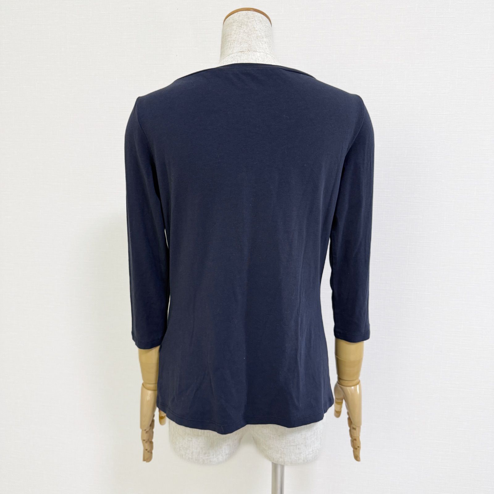 WEEKEND Max Mara ビジュー装飾 七分袖カットソー S ネイビー