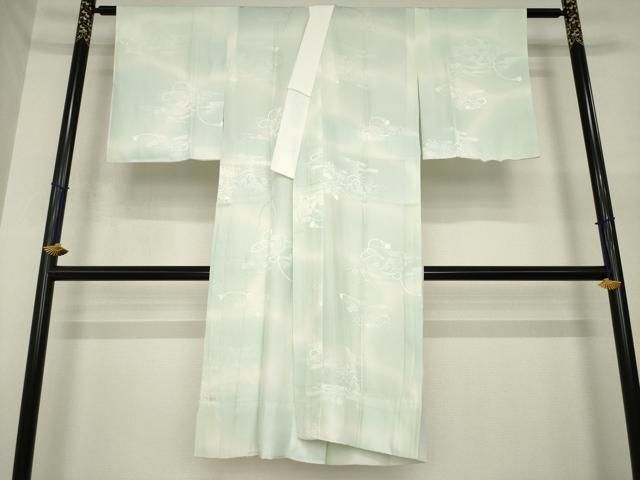 平和屋着物●長襦袢　無双仕立て　短冊花地紋　暈し染め　正絹　逸品　未使用　AABI7997ck