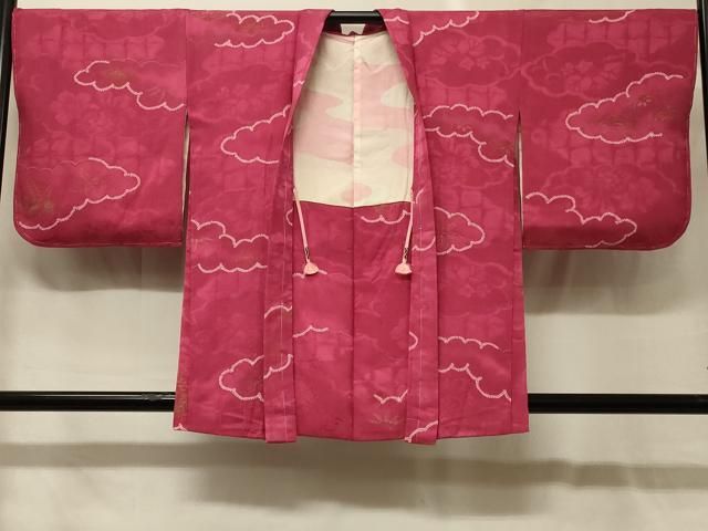 平和屋着物#羽織 雲取り草花文 正絹 逸品 未使用 CABG8152in