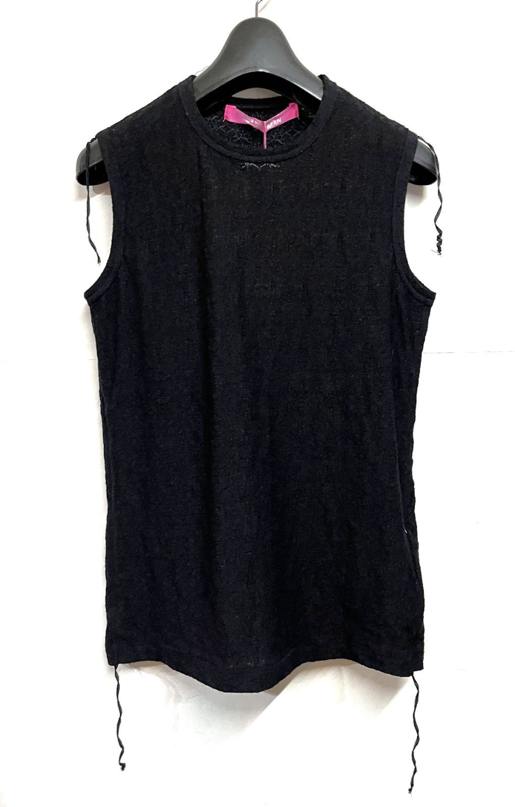 00s ヴィンテージ アーカイブ JUNYA WATANABE COMME des GARCONS｜ジュンヤワタナベ コムデギャルソン ノースリーブ シャドーレース カットソー Tシャツ KWY