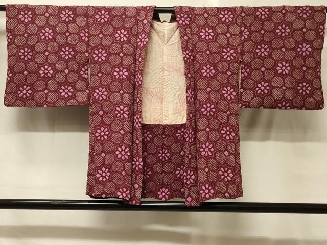 平和屋着物＃羽織　総絞り　舞花文　正絹　逸品　CABG8158in