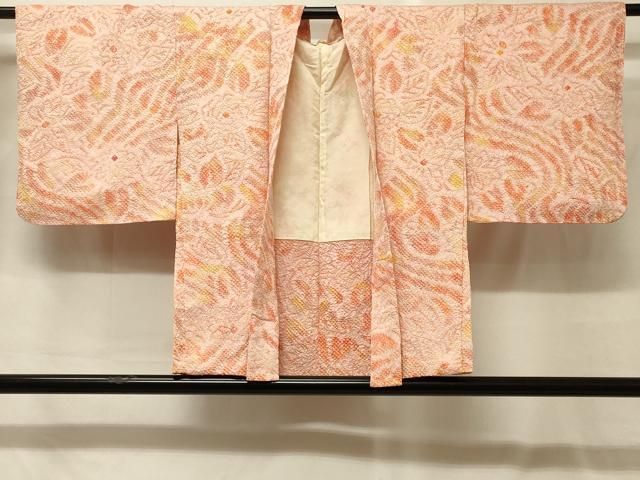 平和屋着物＃羽織　総絞り　草花文　正絹　逸品　未使用　CABG8159in