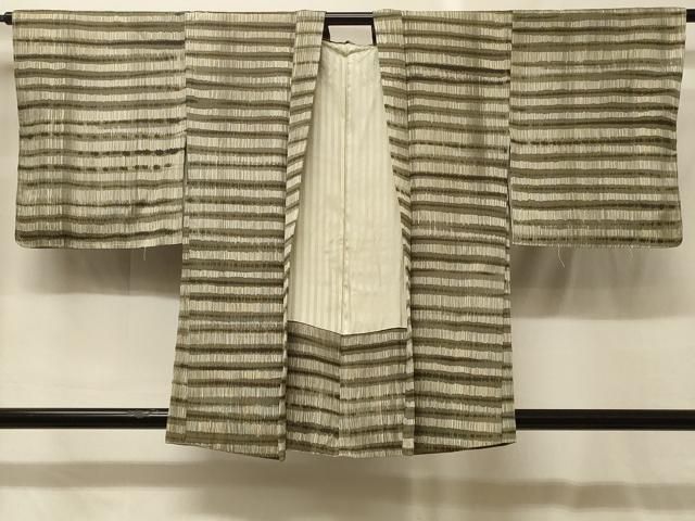 平和屋着物＃羽織　横段文　正絹　逸品　未使用　CABG8161in