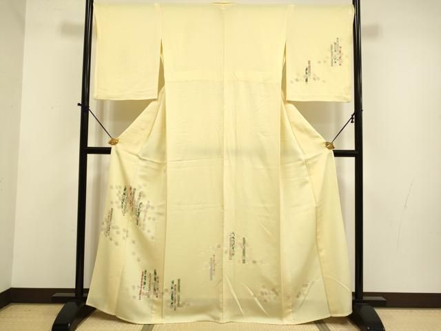 平和屋着物▽訪問着　単衣　舞桜文　金彩　正絹　逸品　DABF5784du