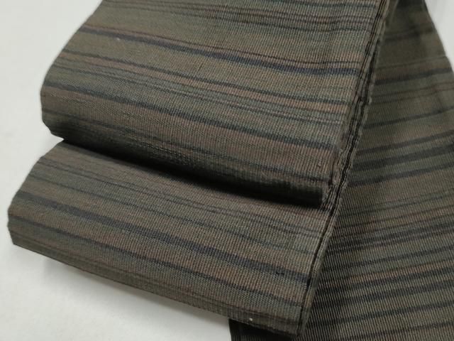 平和屋着物●男性　爪掻き本綴れ　角帯　横段文　正絹　逸品　CABG8941hy 平和屋着物○男性 爪掻き本綴れ 角帯 横段文 正絹 逸品 CABG8941hy