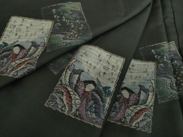 平和屋着物●本場大島紬　9マルキ　地空　百人一首　カルタ　正絹　逸品　未使用　DABF7193ps 27,885円
