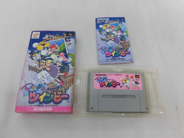 中古品 ゲーム スーパーファミコン ソフト ポップン ツインビー 箱・説
