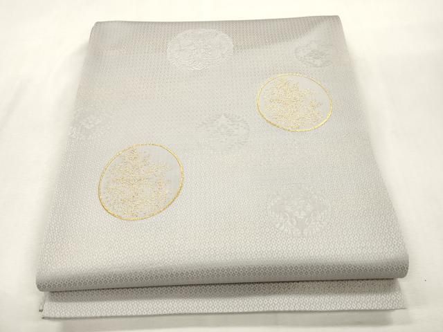 平和屋着物●六通柄袋帯　花丸文　金糸　ほていや扱い　正絹　逸品　未使用　CABH6675dy