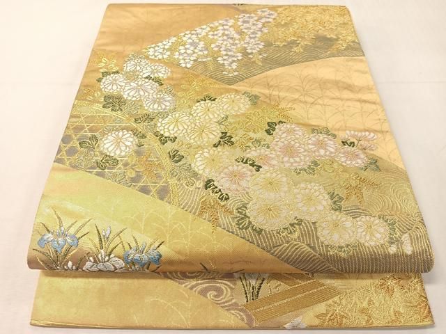 平和屋着物●六通柄袋帯　唐織　繍粋錦　金糸　引箔　正絹　逸品　CABH4763vp