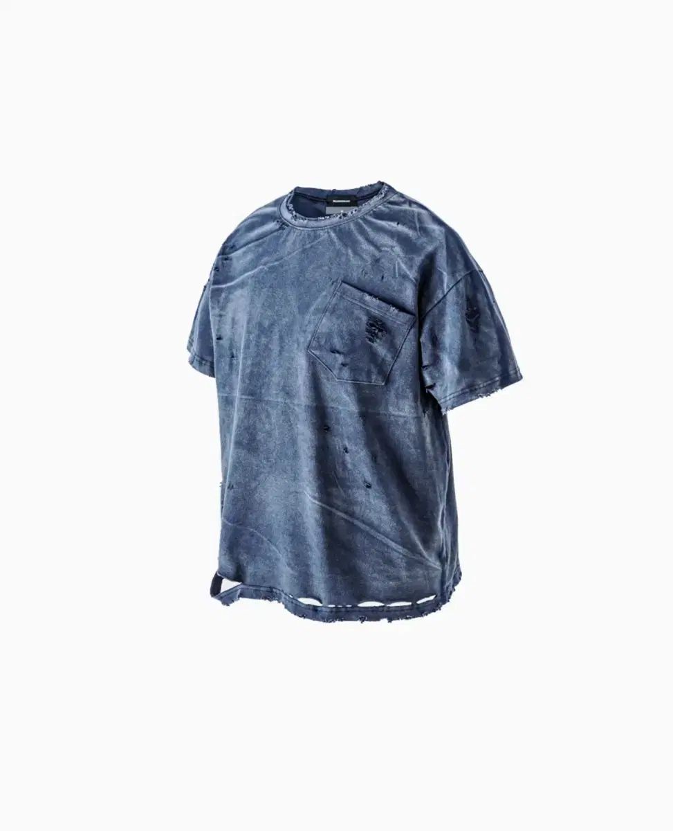 M ロアリングラッド ウォッシュド ダメージ Tシャツ ブルー