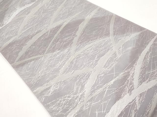 平和屋着物＊夏物 六通柄袋帯 雪芝文 銀糸 正絹 逸品 未使用