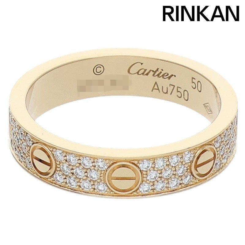 カルティエ MINI LOVE RING/ミニラブリング K18YG PAVEダイヤ ミニラブリング メンズ 50/10号 328,388円