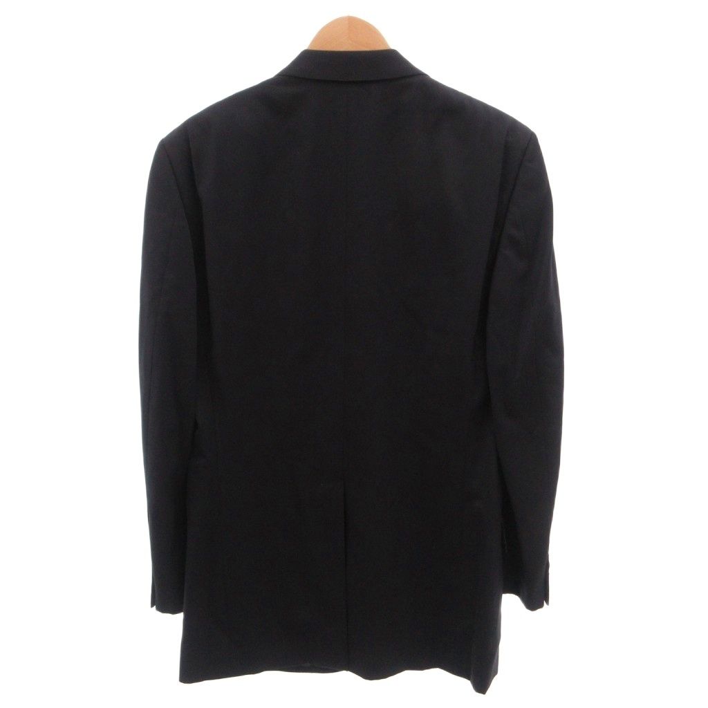 グッチ GUCCI テーラードジャケット ビジネス シングル 裏地GG柄 ウール 46 紺 ネイビー /FF ECD005