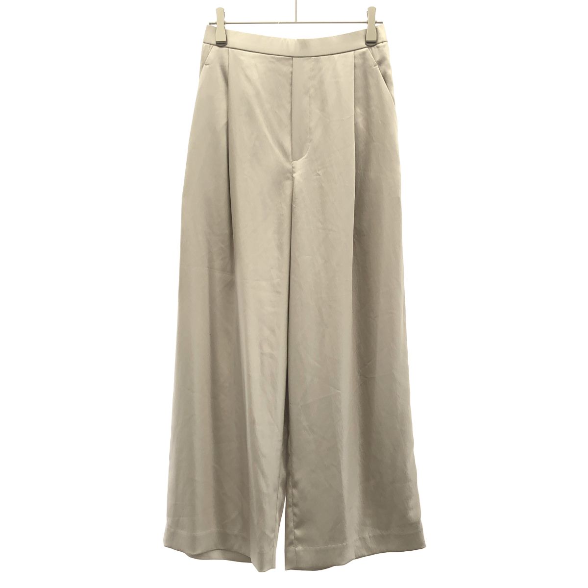Deuxieme Classe ドゥーズィエム クラス 24SS Ripple サテンパンツ 24-030-500-2020 ライトグレー系 F