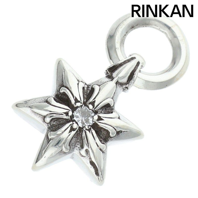 クロムハーツ STAR CHARM/6ポイントスターチャーム 1DIA 1ダイヤ/シルバーネックレストップ メンズ