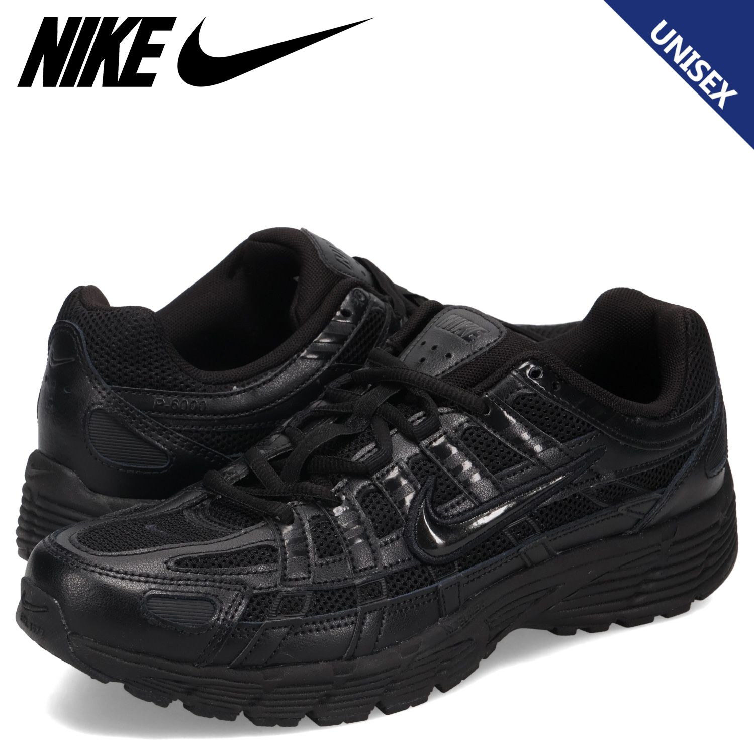 ナイキ NIKE スニーカー メンズ P-6000 CD6404-002、ブラック/L