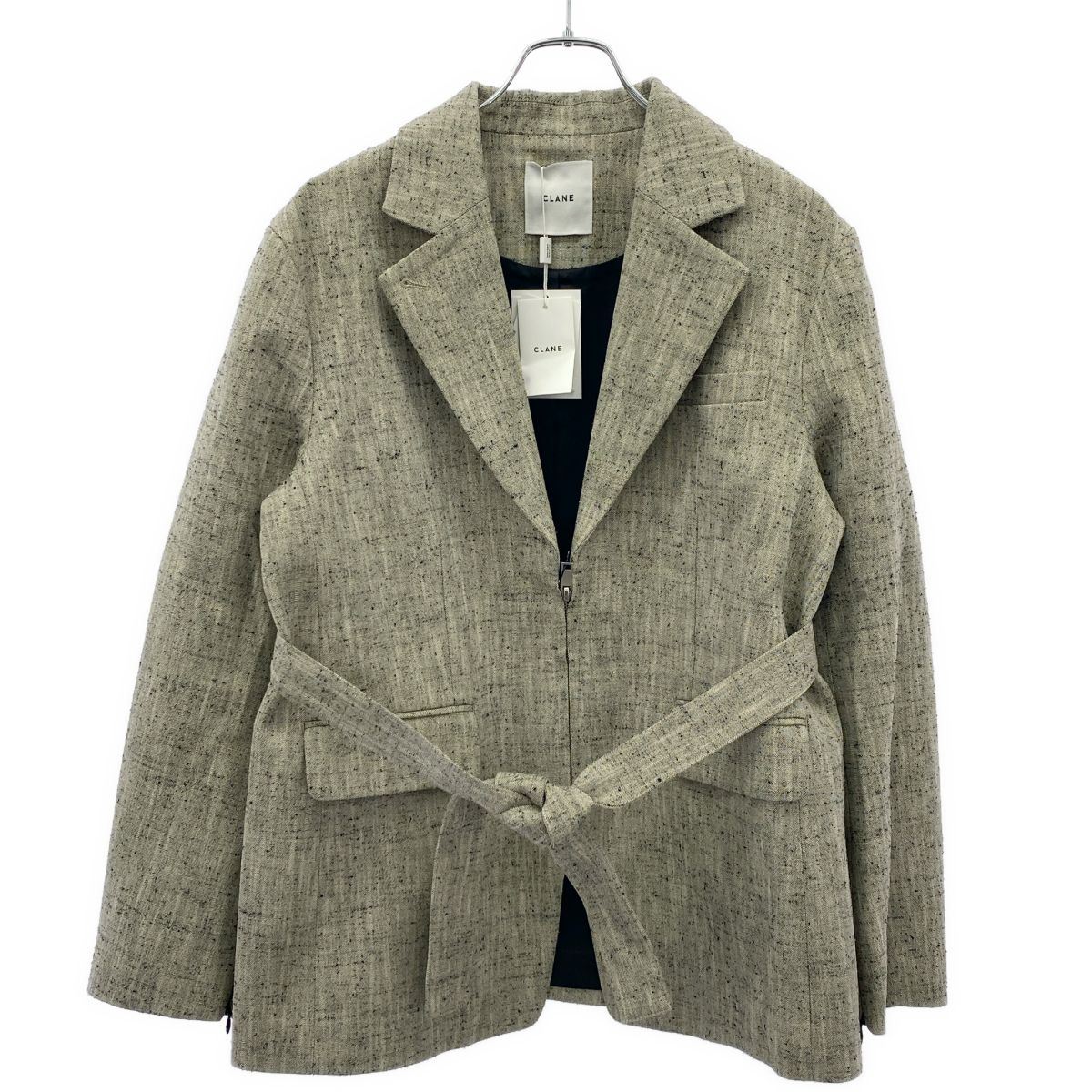CLANE クラネ ZIP TAILORED JACKET ジップテーラードジャケット 14103-0402 グレー系 2