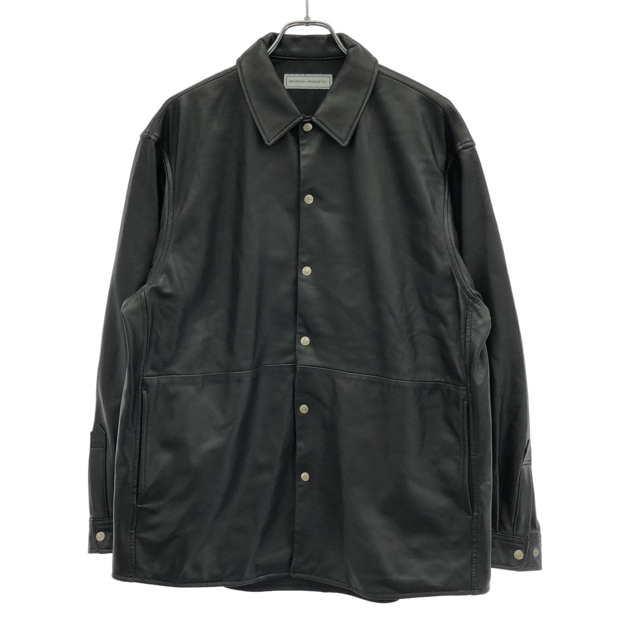 UNIVERSAL PRODUCTS ユニバーサルプロダクツ 25AW LEATHER SHIRTS JACKET レザーシャツジャケット 253-60407 ブラック 2 26,950円