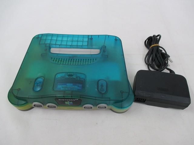中古品 ゲーム NINTENDO 64 本体 NUS-001 クリアグリーン 動作品