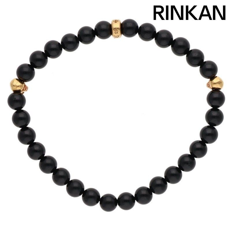 クロムハーツ 6mm BEAD/6mmビーズブレス 22Kフォティ BEAD 6mmオニキスビーズブレスレット メンズ