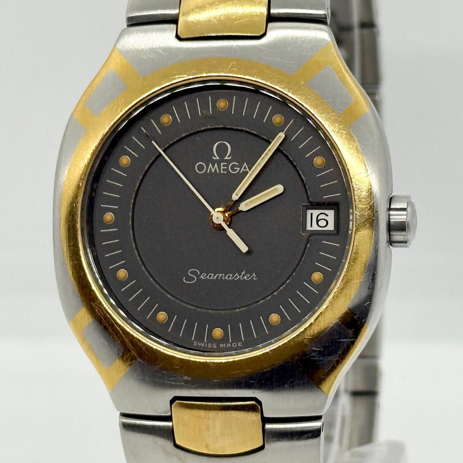 OMEGA オメガ SEAMASTER シーマスター ポラリス グレー QZ ユニセックス 腕時計 稼働品